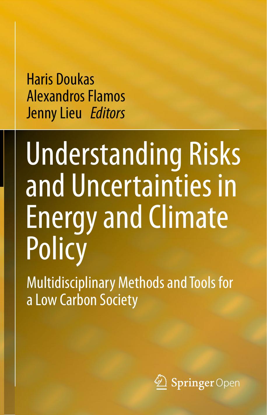 Understanding Risks And Uncertainties In Energy And Climate Policy Haris Doukas Alexandros Flamos Jenny Lieu