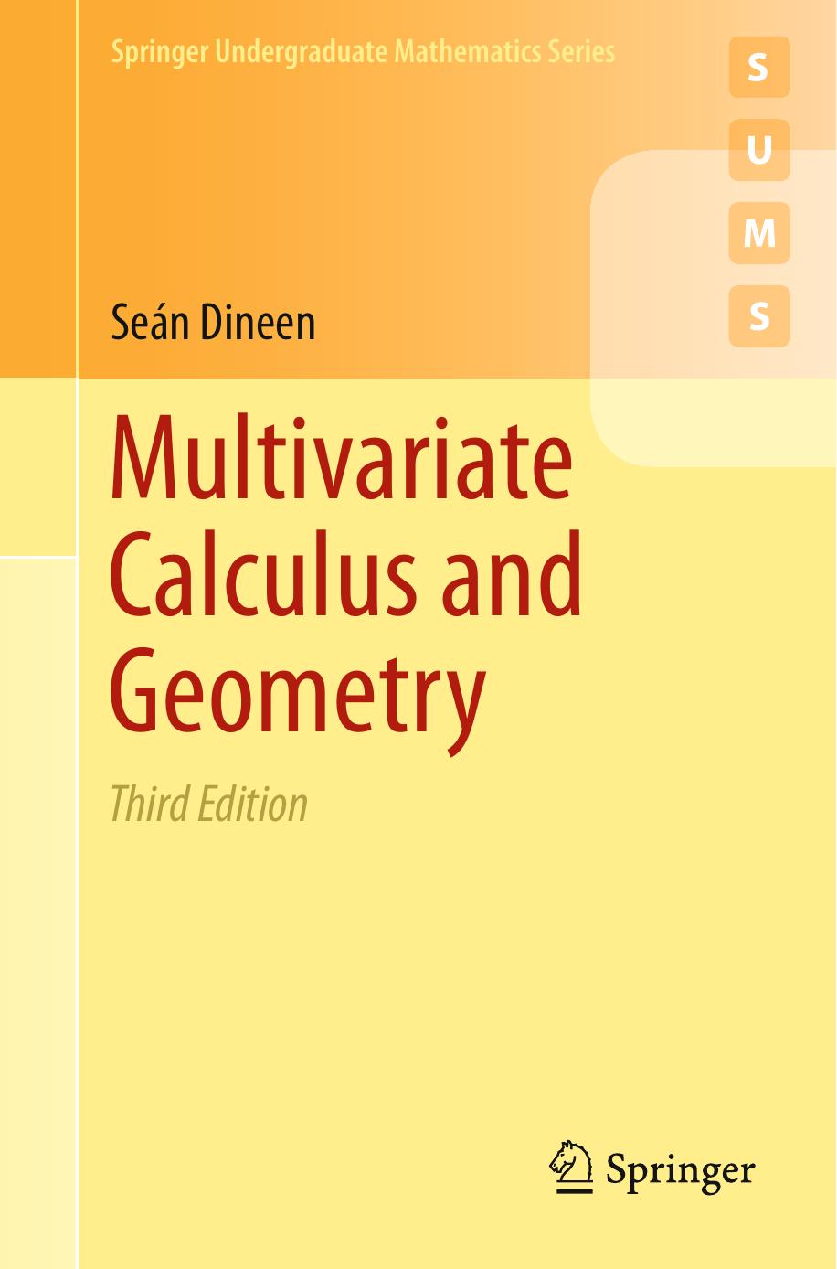 Multivariate Calculus And Geometry Sen Dineen