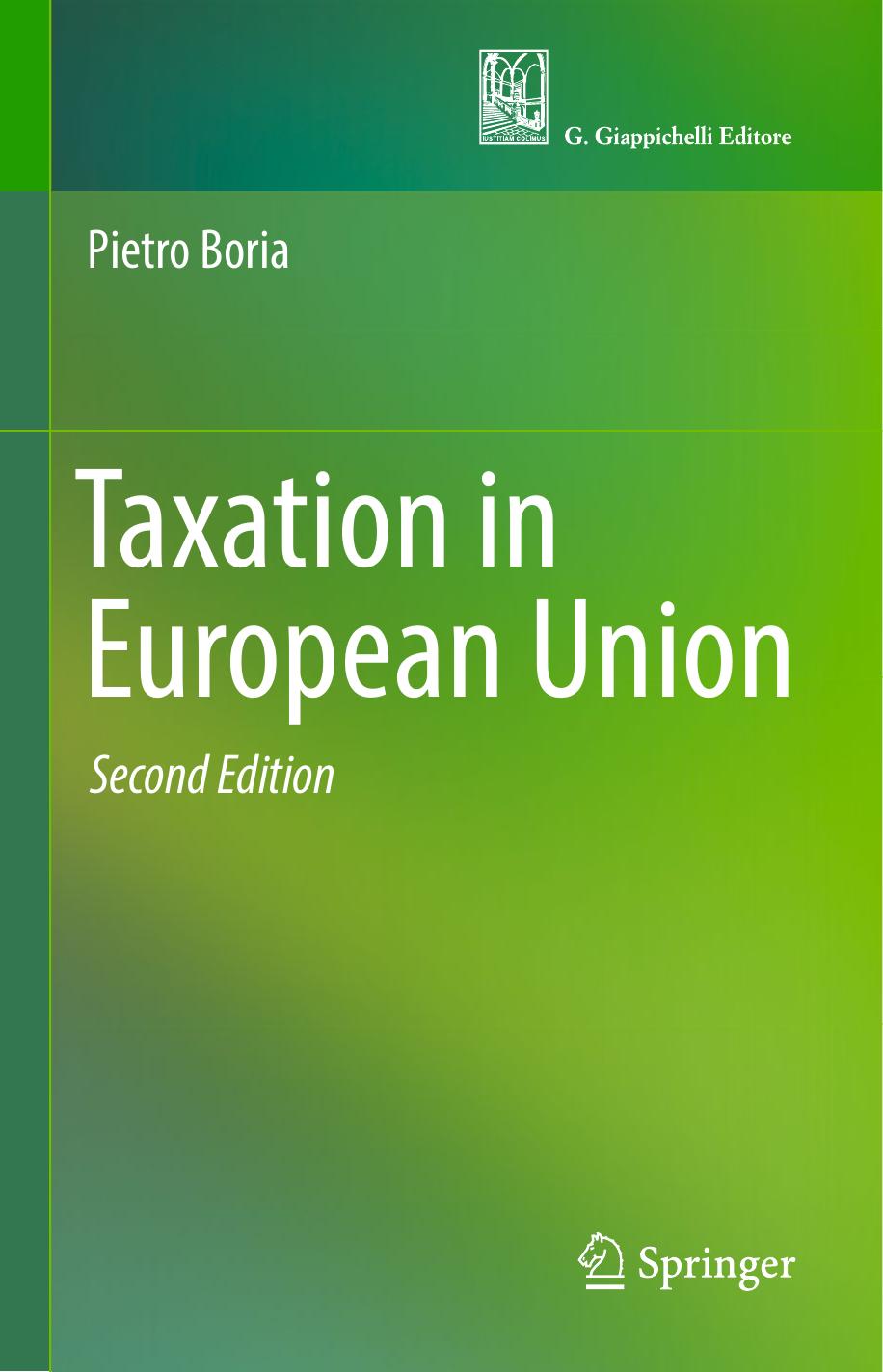 Taxation In European Union Pietro Boria