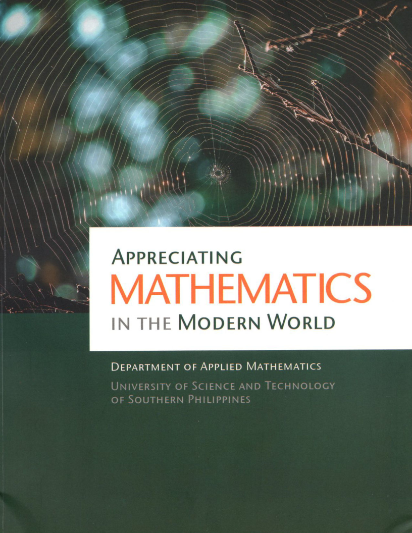 Appreciating Mathematics In The Modern World University Of Science And Technology Of Southern Philippines