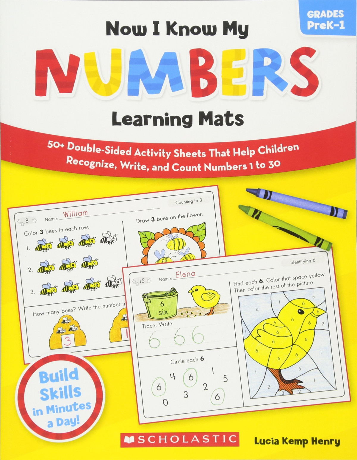 Now I Know My Numbers Learning Mats 50 Doublesided Activity Sheets That Help Children Recognize Write And Count Workbook Lucia Kemp Henry