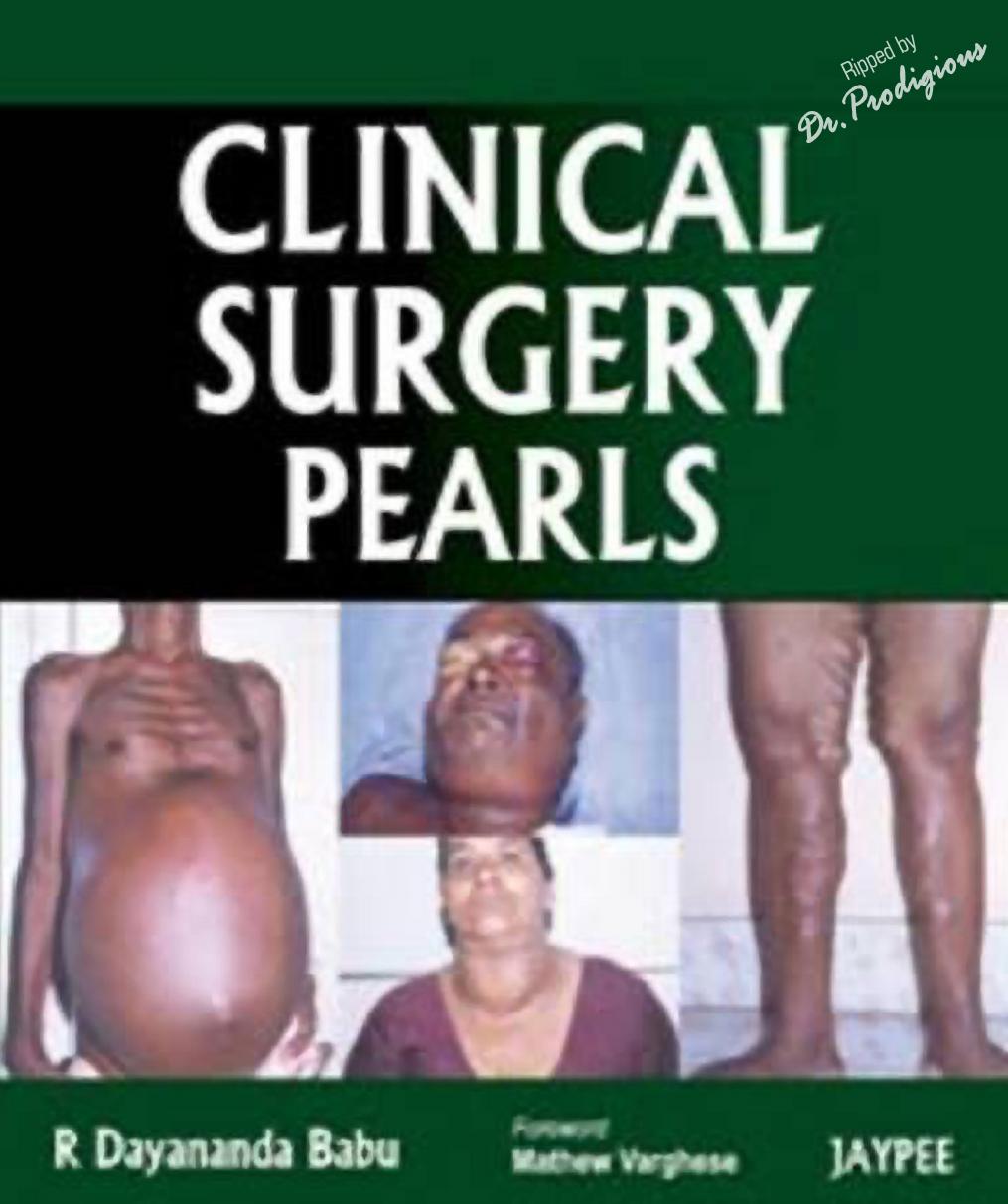 Clinical Surgery Pearls R Dayananda Babu
