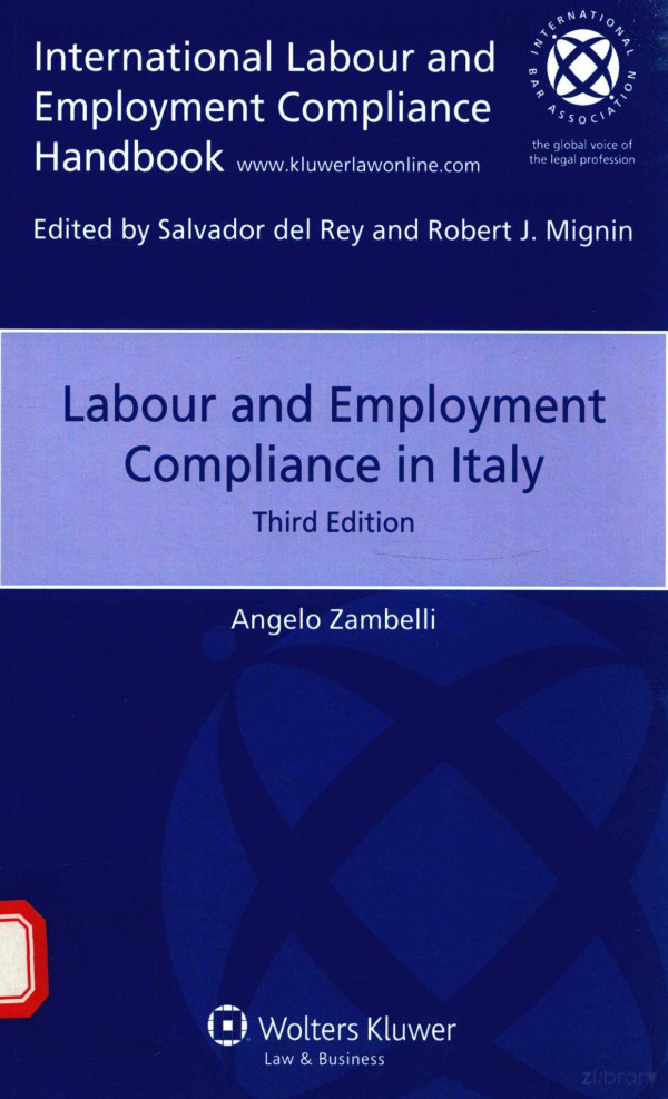 Labour And Employment Compilance In Itaiy Third Edition 2015th Edition Salvador Del Rey And Robert Jmignin