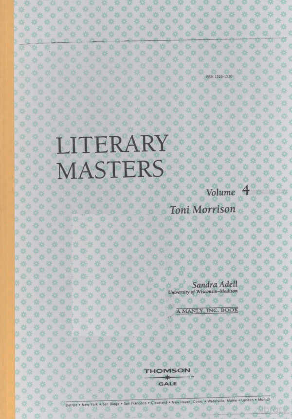 Literary Masters Volume 4 Toni Morrison 2002th Edition Sandra Adell
