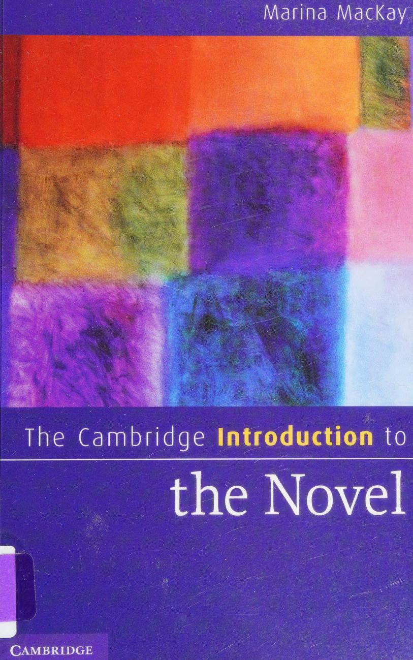 The Cambridge Introduction To The Novel Marina Mackay