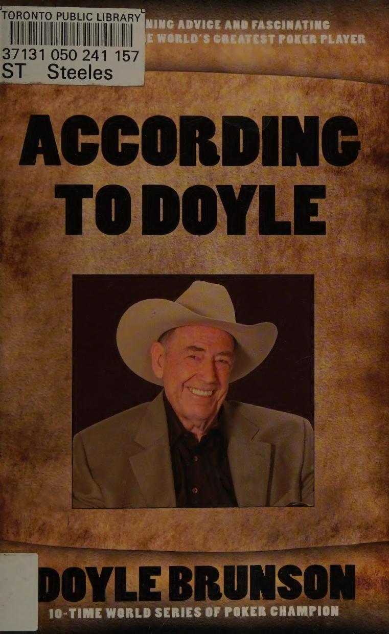 According To Doyle Illustrated Doyle Brunson