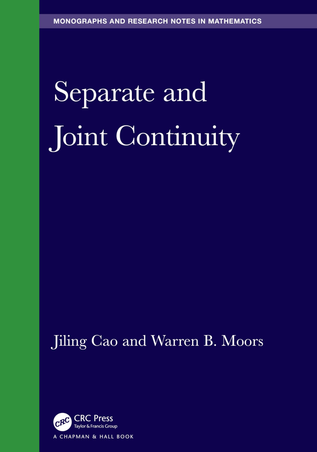 Separate And Joint Continuity 1st Edition Jiling Cao Warren B Moors