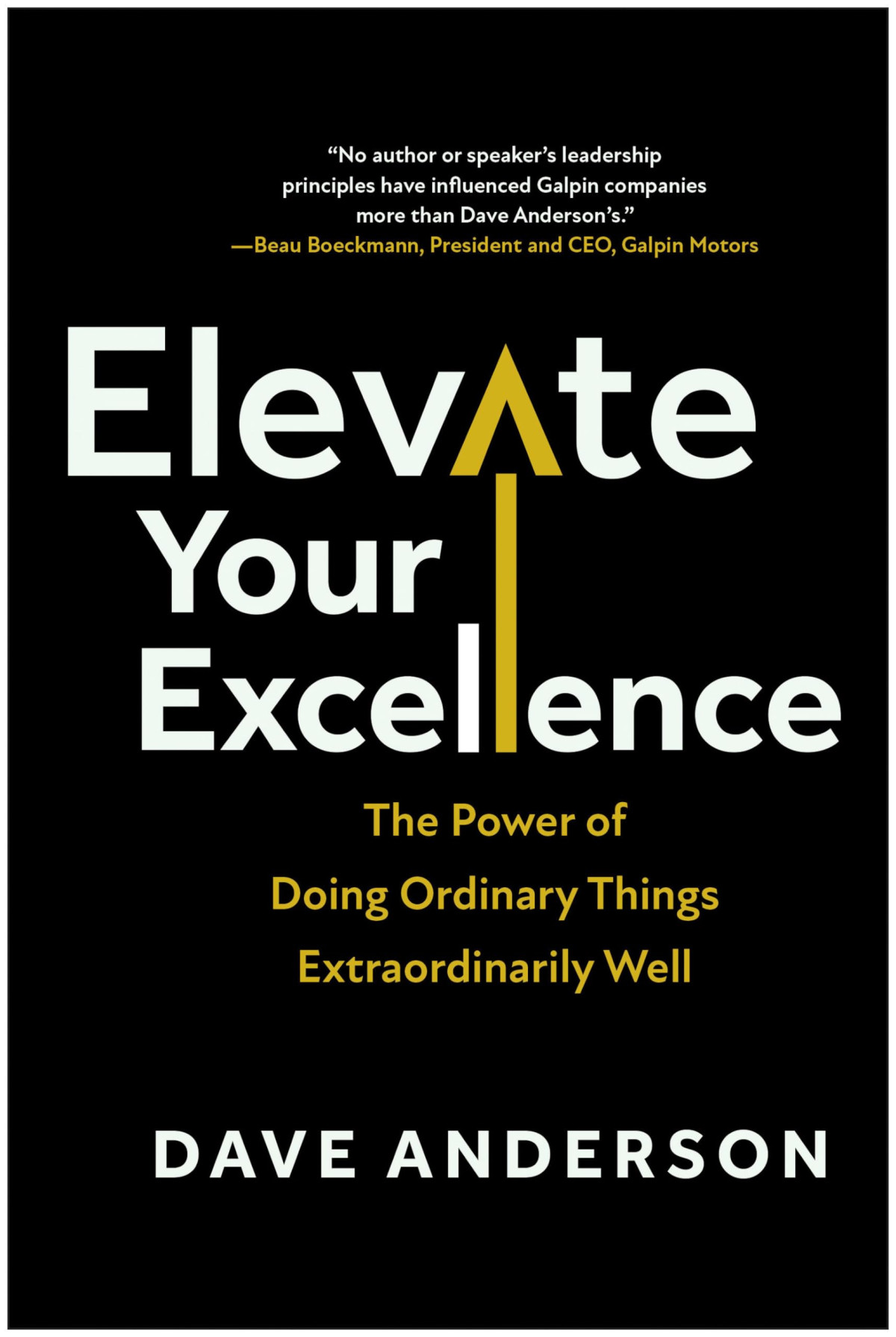 Elevate Your Excellence The Power Of Doing Ordinary Things Extraordinarily Well Dave Anderson