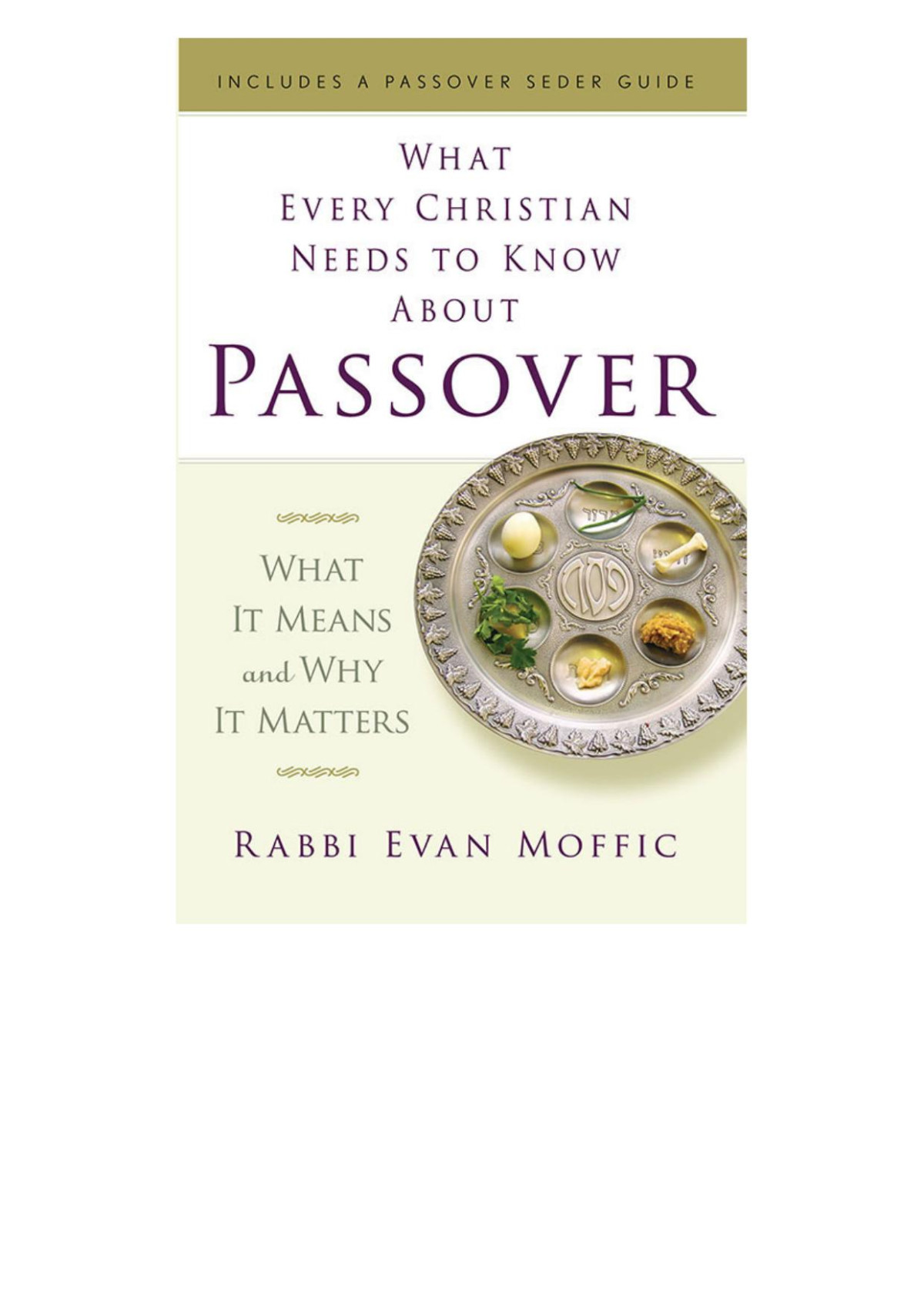 What Every Christian Needs To Know About Passover Rabbi Evan Moffic