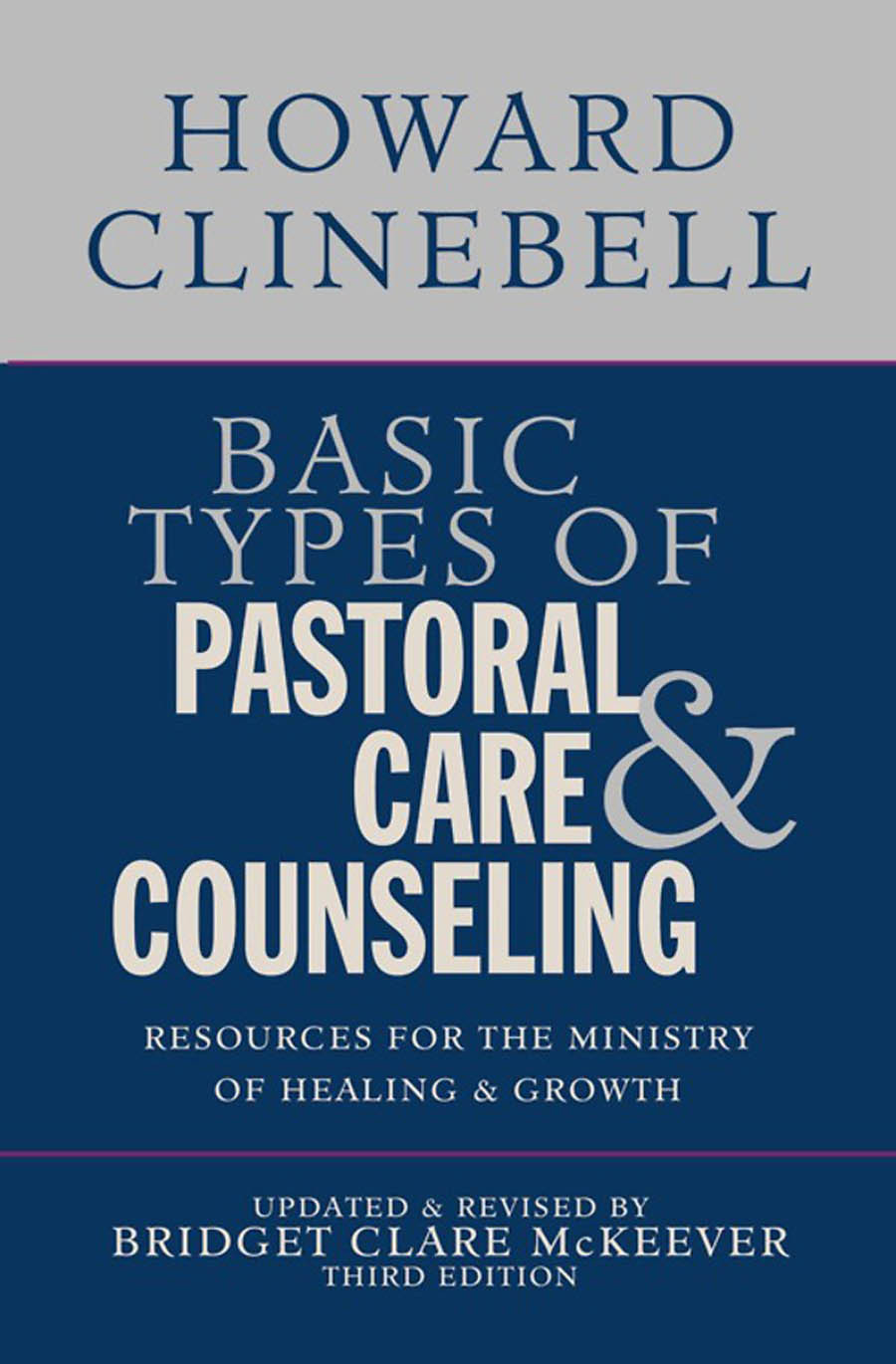Basic Types Of Pastoral Care And Counseling Bridget Clare Mckeeverhoward J Clinebell Jr Trustee