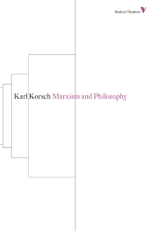 Marxism And Philosophy Karl Korsch