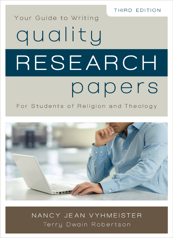 Quality Research Papers Nancy Jean Vyhmeisterterry Dwain Robertson Terry Dwain Robertson