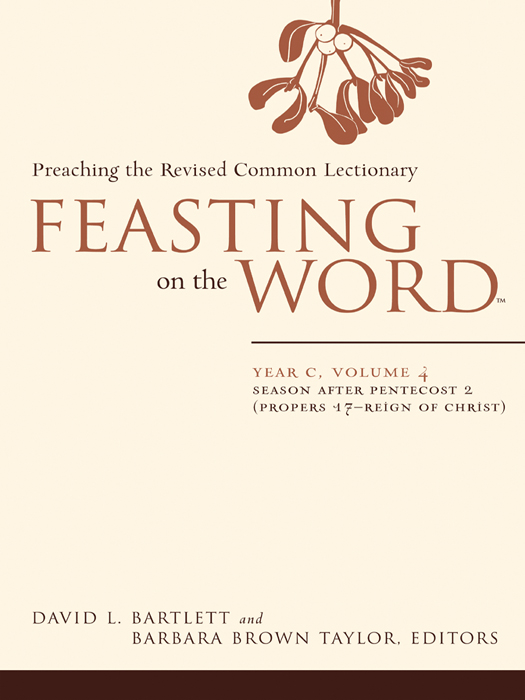 Feasting On The Word Year C Volume 4 Taylor Barbara Brownbartlett