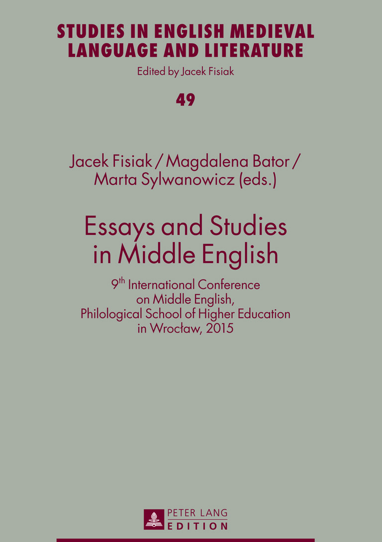 Essays And Studies In Middle English Jacek Fisiak Magdalena Bator