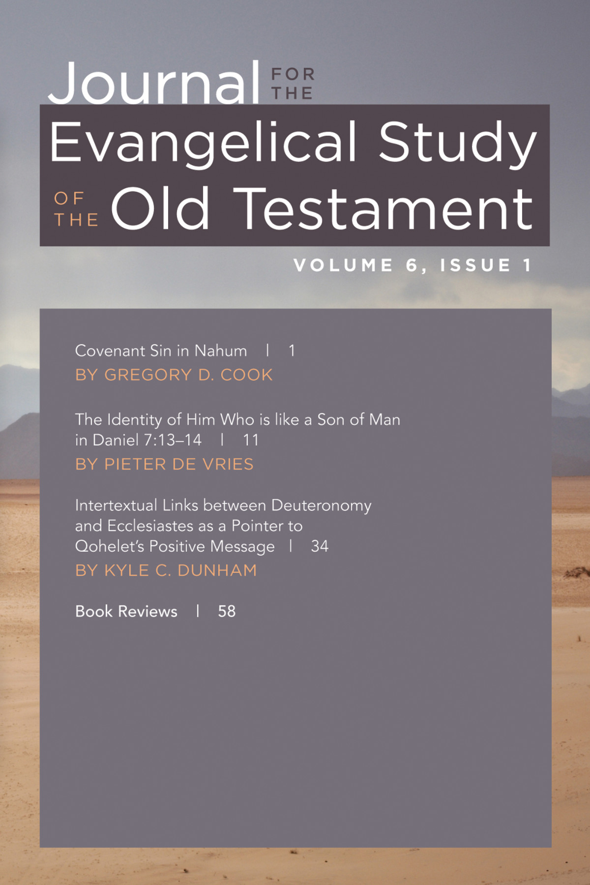 Journal For The Evangelical Study Of The Old Testament 61 Russell Meek