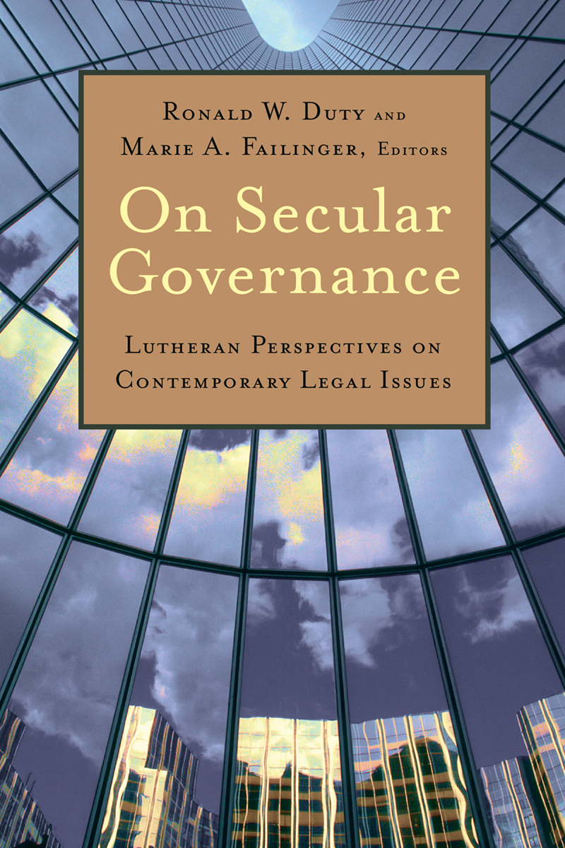 On Secular Governance Ronald W Dutymarie A Failinger