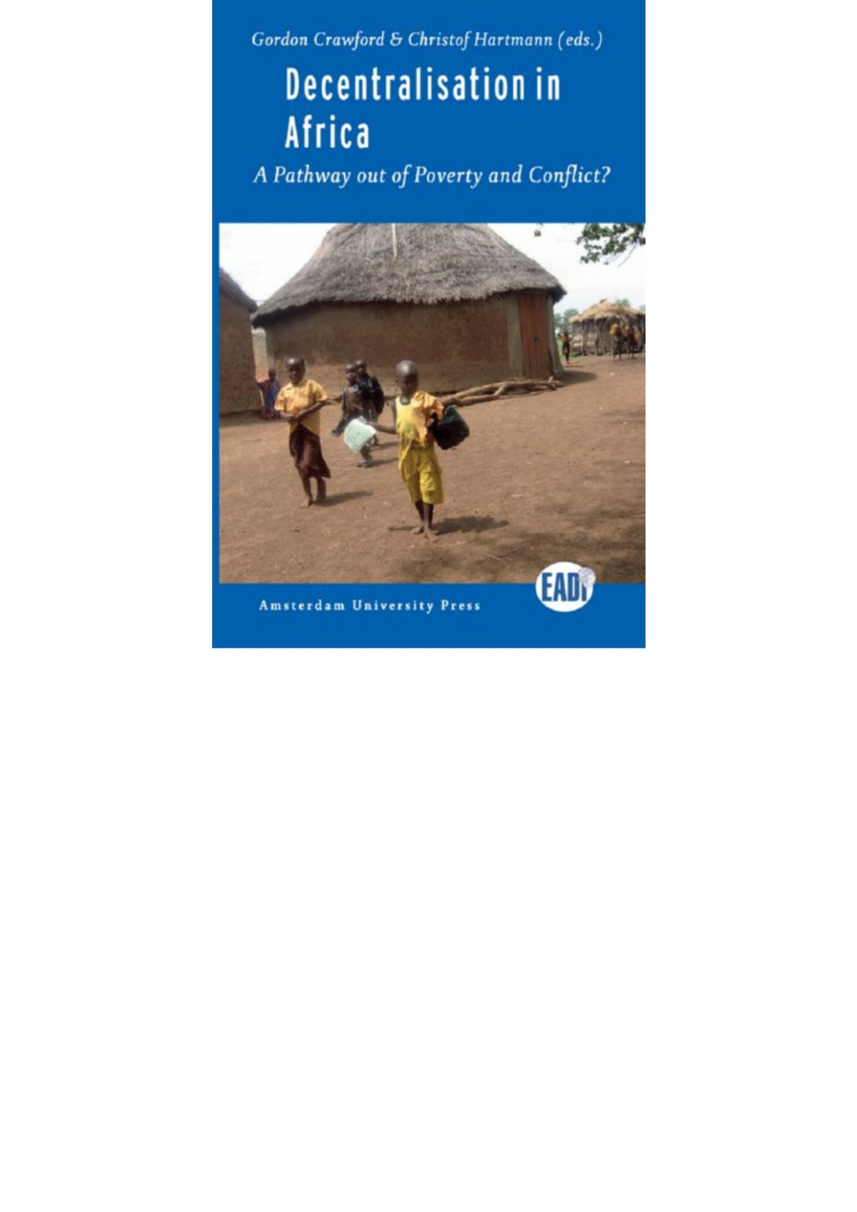 Decentralisation In Africa Hartmann Christof Crawford Gordon