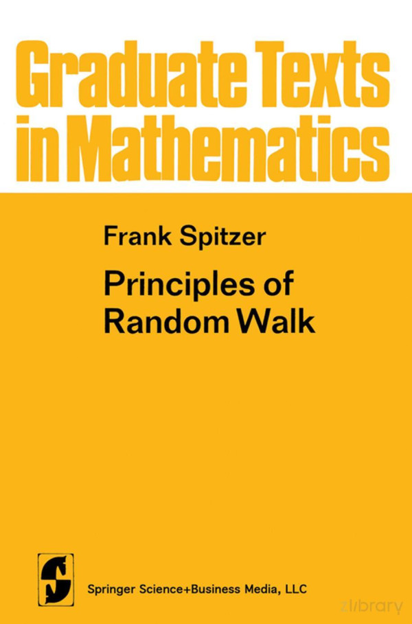 Principles Of Random Walk Second Edition 2nd Frank Spitzer