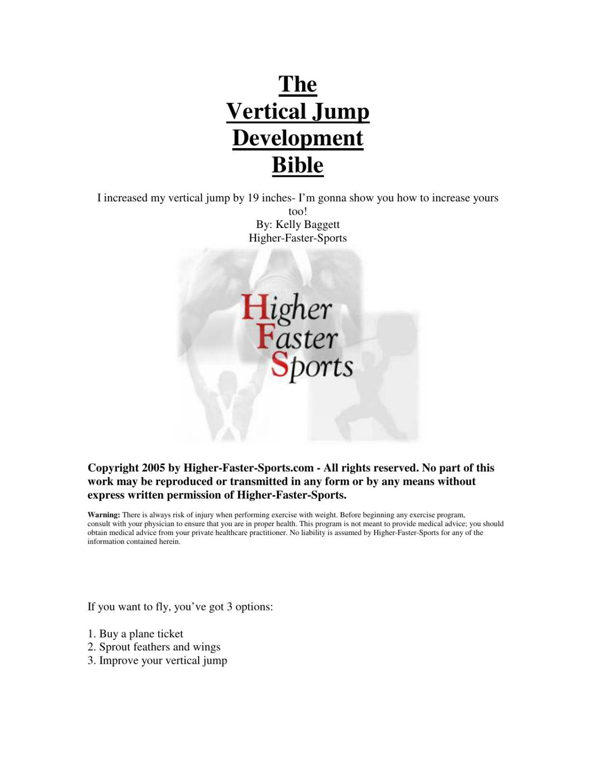 The Vertical Jump Development Bible Kelly Baggett