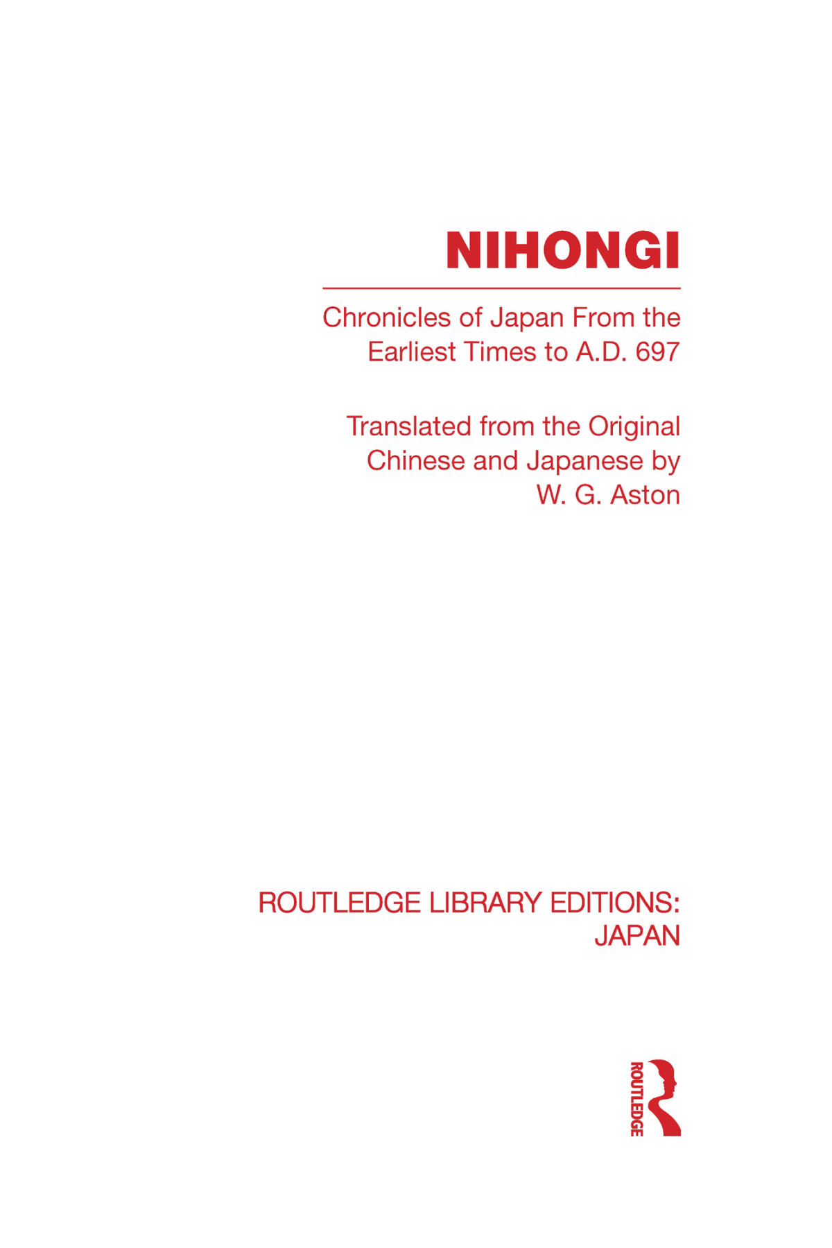 Nihongi W G Aston