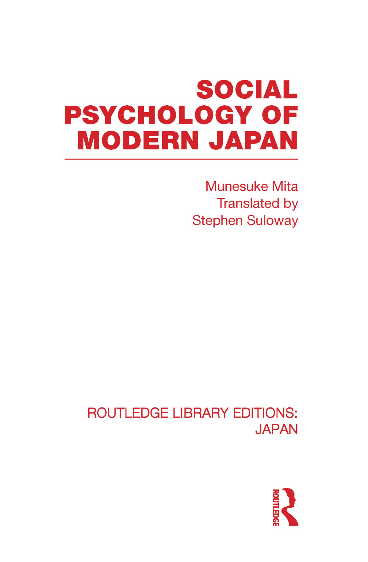 Social Psychology Of Modern Japan Munesuke Mita