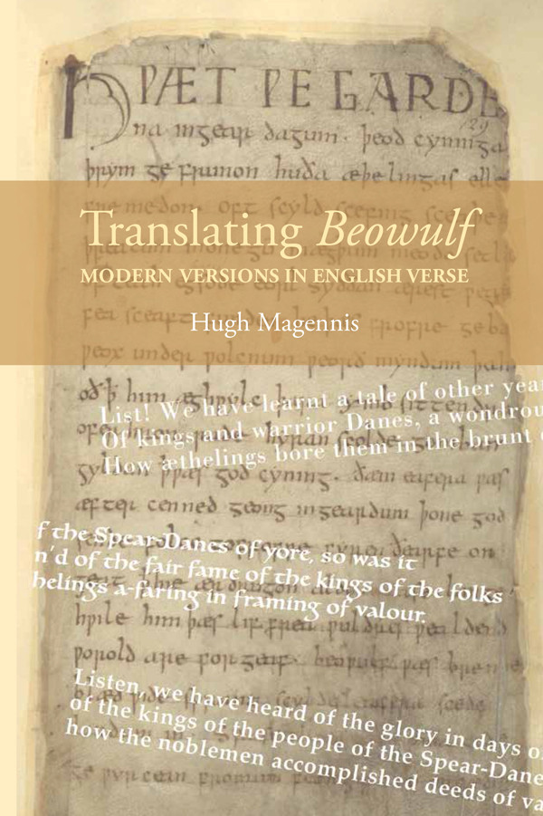 Translating Beowulf Modern Versions In English Verse Magennis