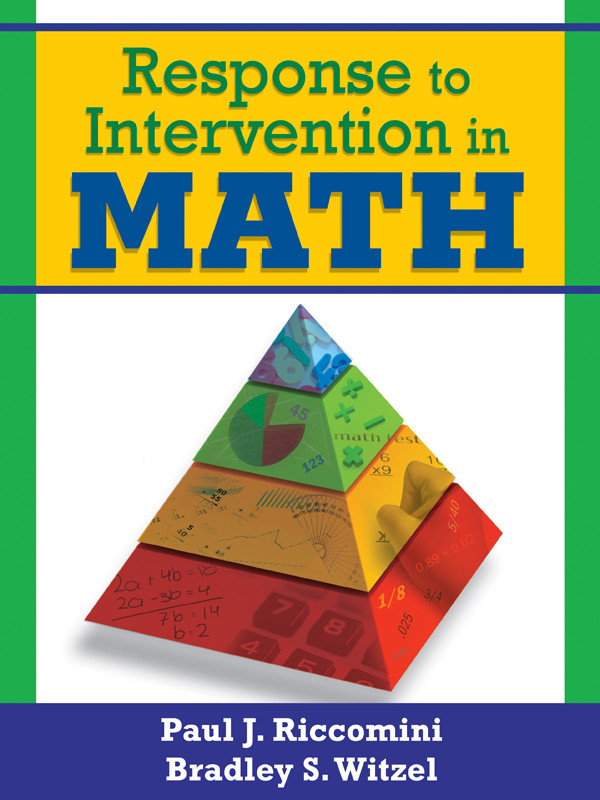 Response To Intervention In Math Riccomini Paul J Witzel Bradley S Bradley S Witzel