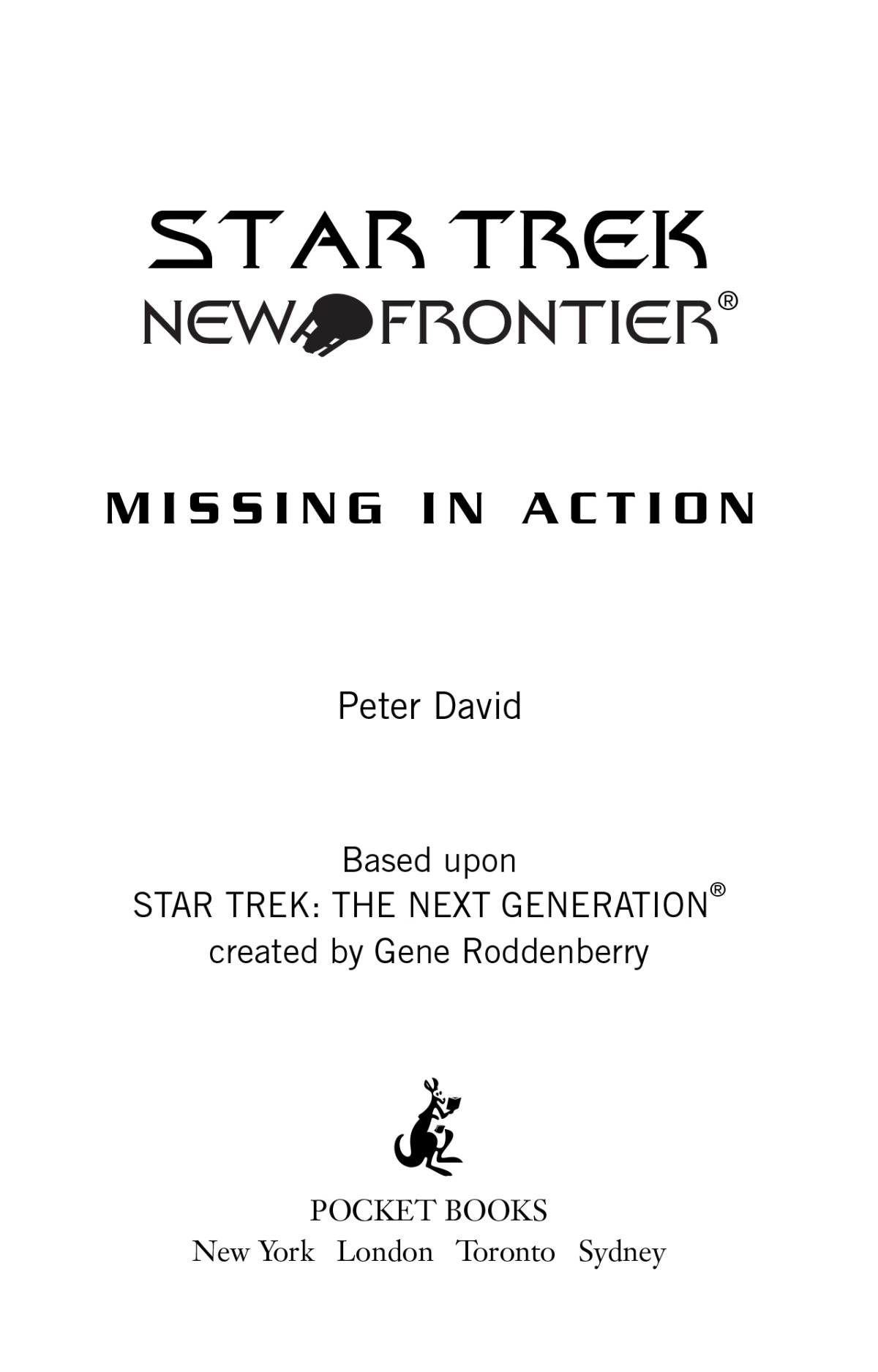 Star Trek New Frontier Missing In Action Peter David