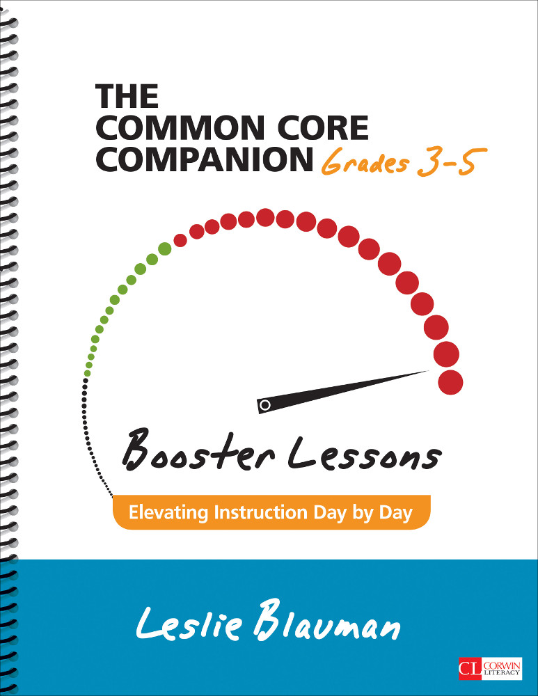 The Common Core Companion Booster Lessons Grades 35 1st Edition Leslie Blauman