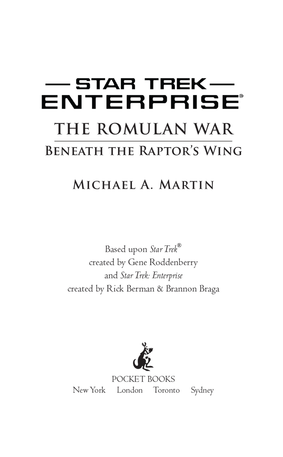 The Romulan War Beneath The Raptors Wing Michael A Martin