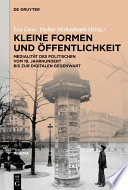 Kleine Formen Und Ffentlichkeit Lea Liese Yashar Mohagheghi