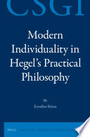 Modern Individuality In Hegels Practical Philosophy Erzsbet Rzsa