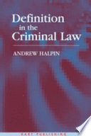 Definition In The Criminal Law 2004th Edition Andrew Halpin