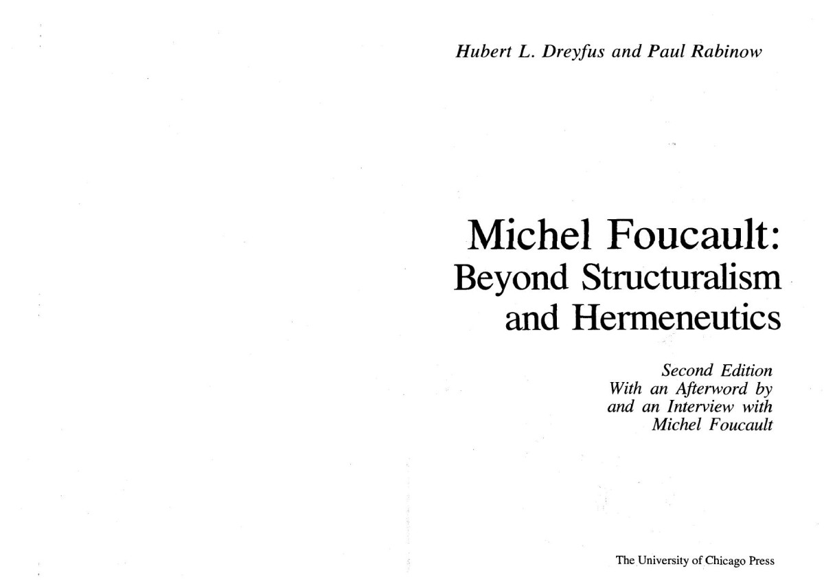 Michel Foucault Beyond Structuralism And Hermeneutics 2nd Hubert L Dreyfus