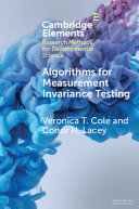Algorithms For Measurement Invariance Testing Veronica Cole Conor H Lacey