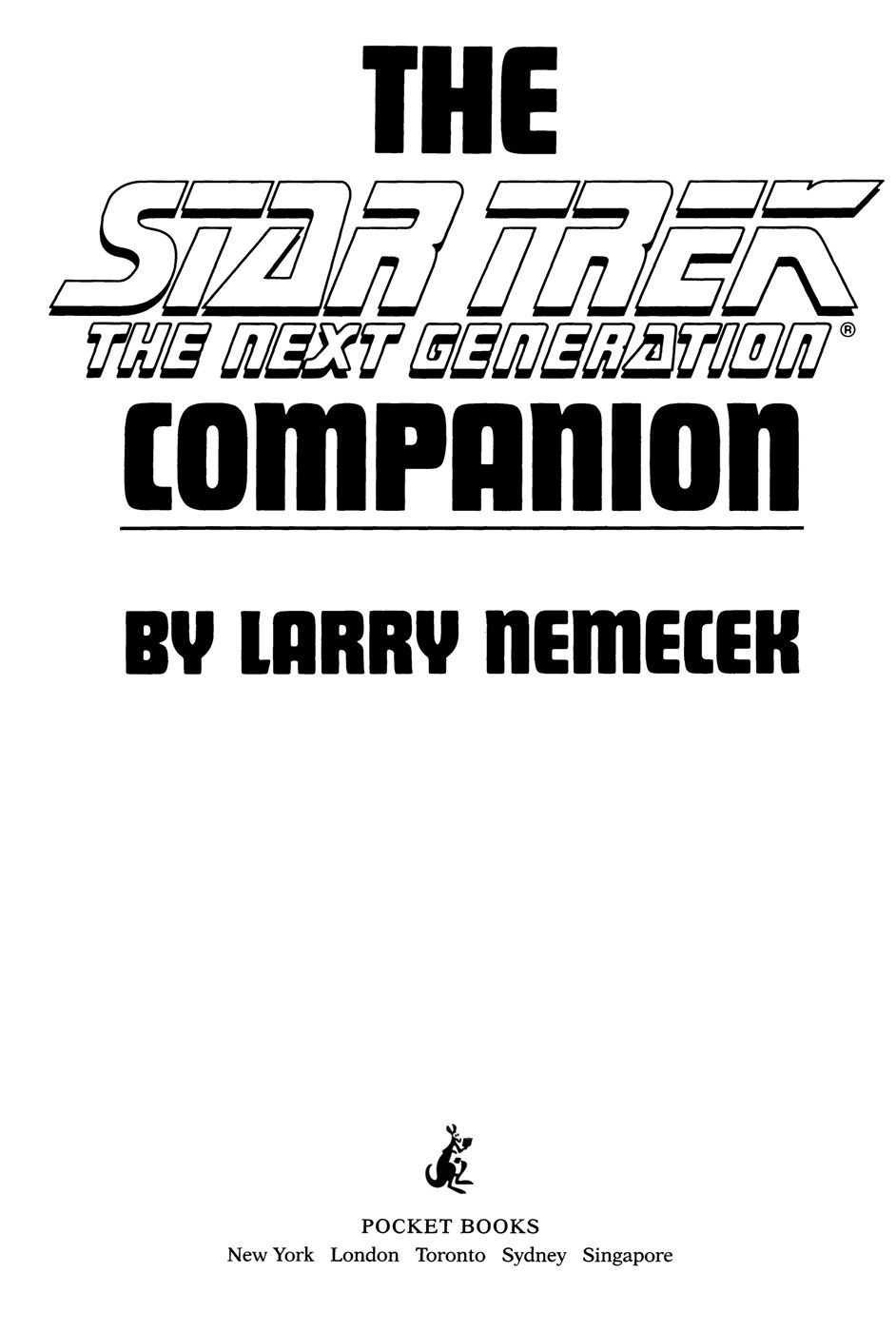 The Star Trek The Next Generation Companion Revised Edition Larry Nemecek