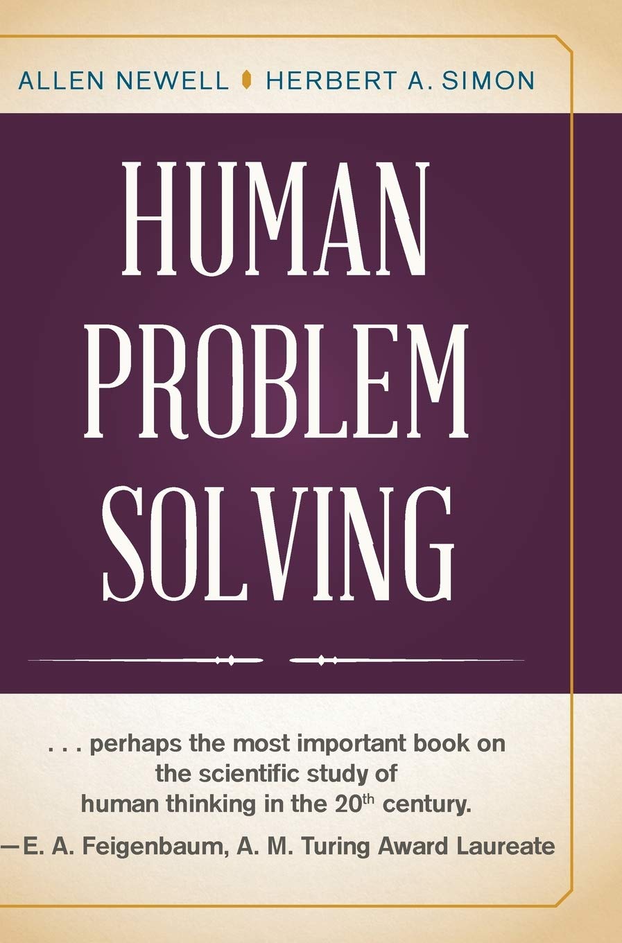 Human Problem Solving Reprint Ed Allen Newell Herbert A Simon