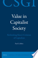 Value In Capitalist Society Paul Cobben