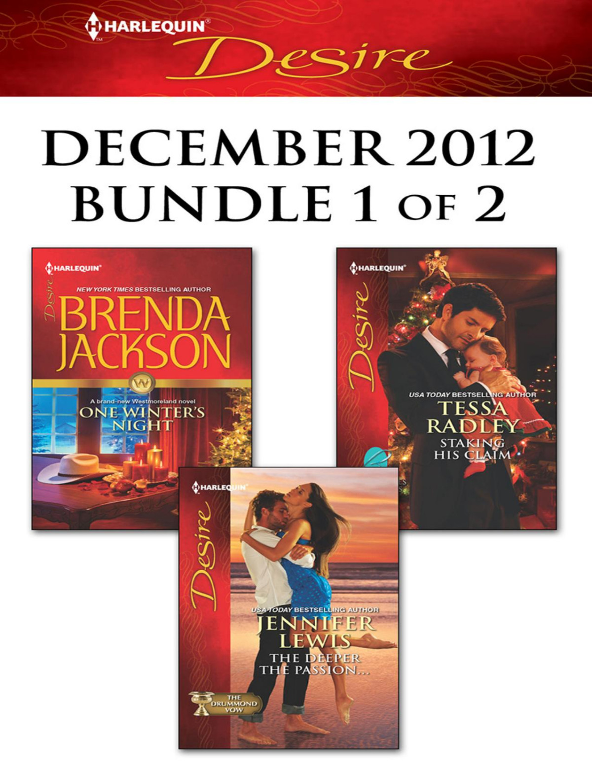 Harlequin Desire December 2012 Bundle 1 Of 2 One Winters Nightthe Deeper The Passionstaking His Claim Brenda Jackson