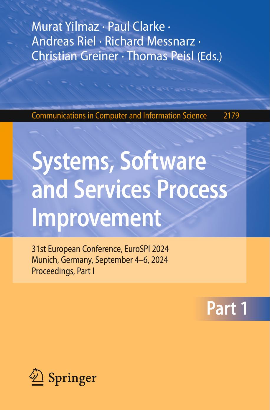 Systems Software And Services Process Improvement Murat Yilmaz