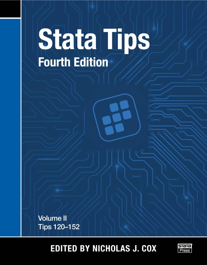 Stata Tips Fourth Edition Volume Ii Tips 120152 4th Edition Nicholas J Cox
