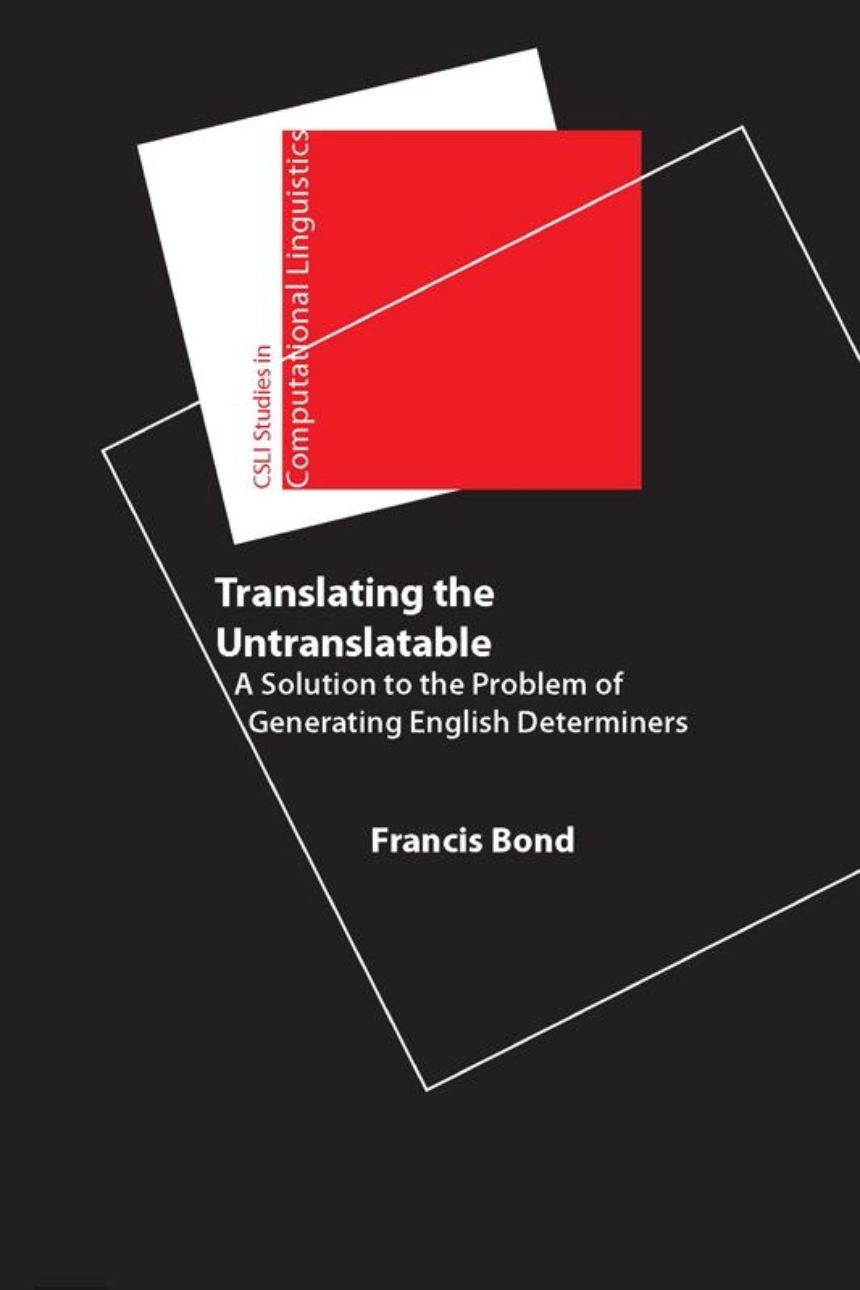 Translating The Untranslatable 1st Edition Francis Bond
