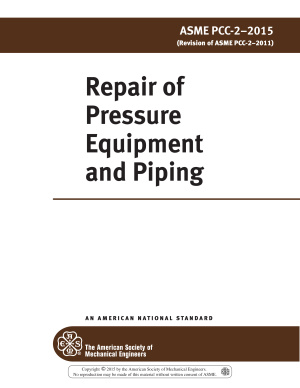 Asme Pcc22015 Repair Of Pressure Equipment And Piping 1st Edition Asme
