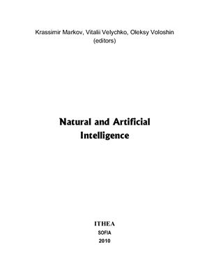 Natural And Artificial Intelligence Krassimir Markov Vitalii Velychko