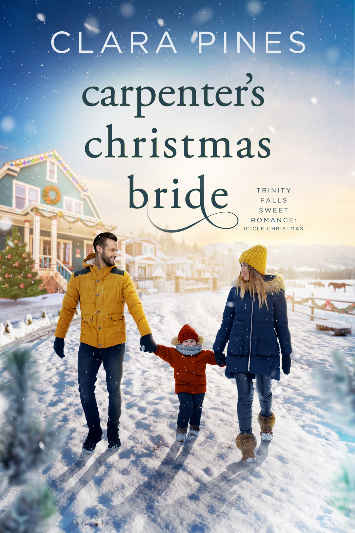 Carpenters Christmas Bride Trinity Falls Sweet Romance Clara Pines