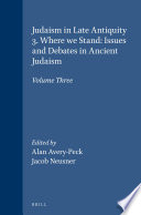 Judaism In Late Antiquity 3 Where We Stand Issues And Debates In Ancient Judaism Alan Averypeck