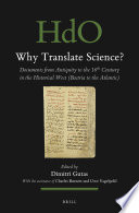 Why Translate Science Dimitri Gutas