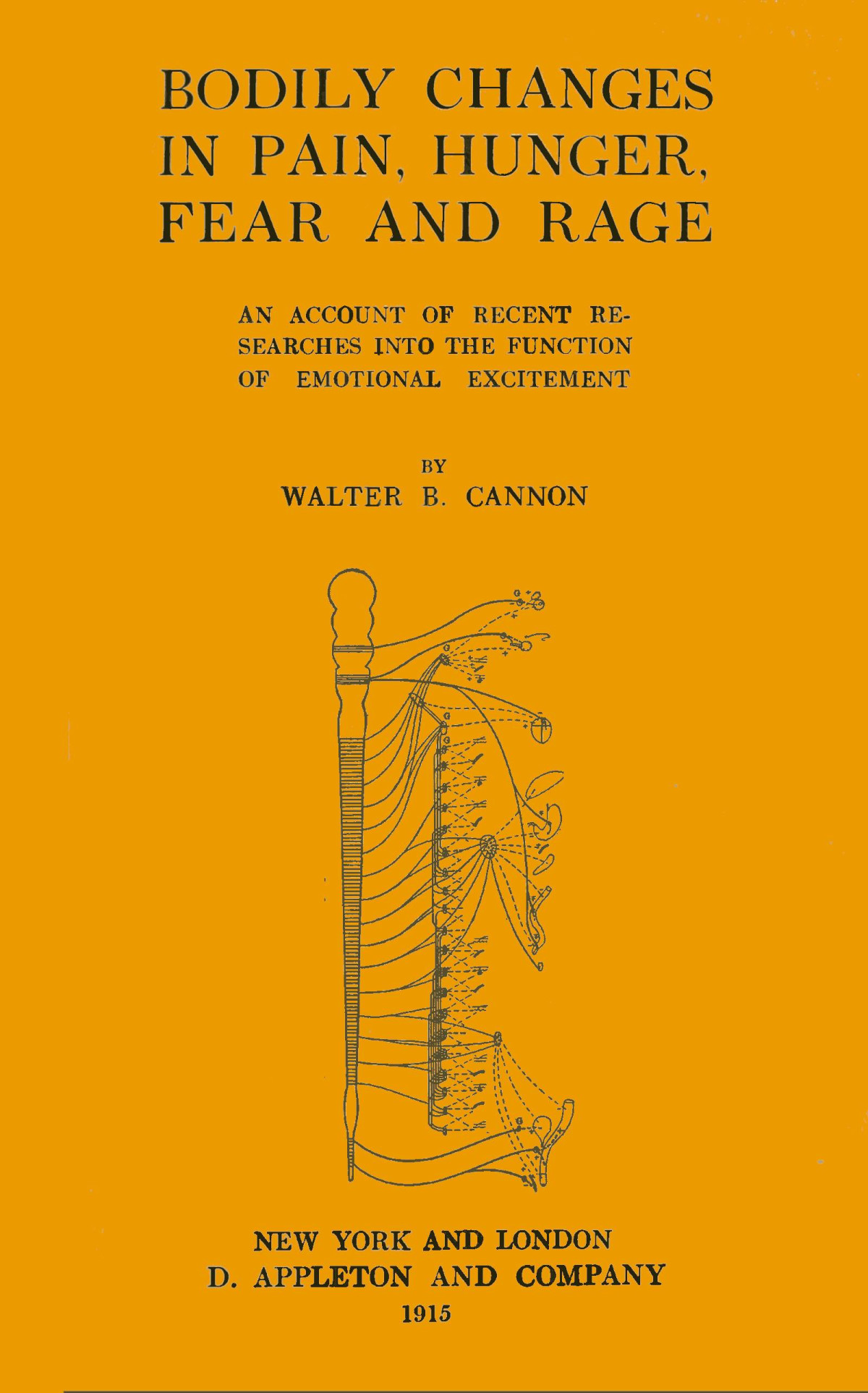 Bodily Changes In Pain Hunger Fear And Rage 1915 Walter B Cannon