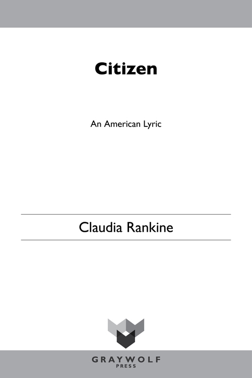 Citizen An American Lyric Claudia Rankine