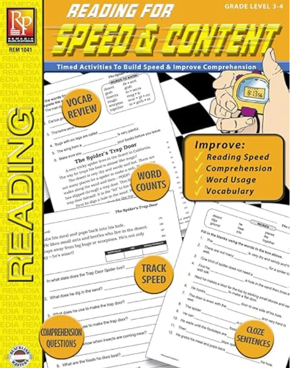 Reading For Speed And Content Gr 34 Remedia Publications Staff